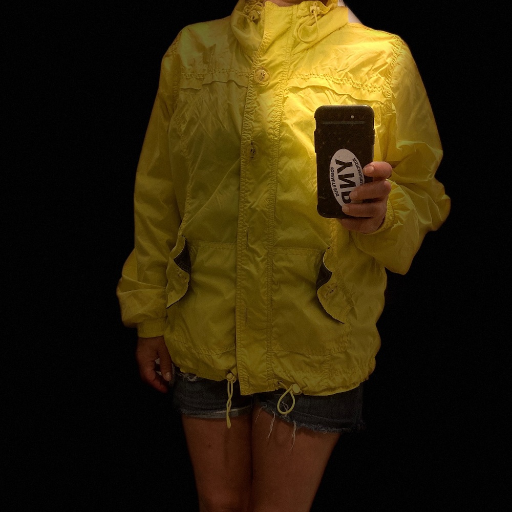 Bright Yellow Windbreaker
